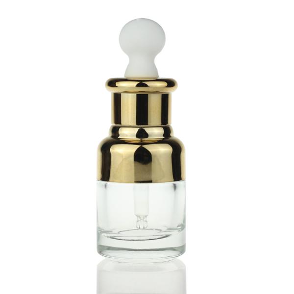 Высококачественные бутылки 20 Ml применяют обложку к бутылке эфирного масла S032 крышки золота бутылки капельницы сыворотки сути стекла заботы косметической