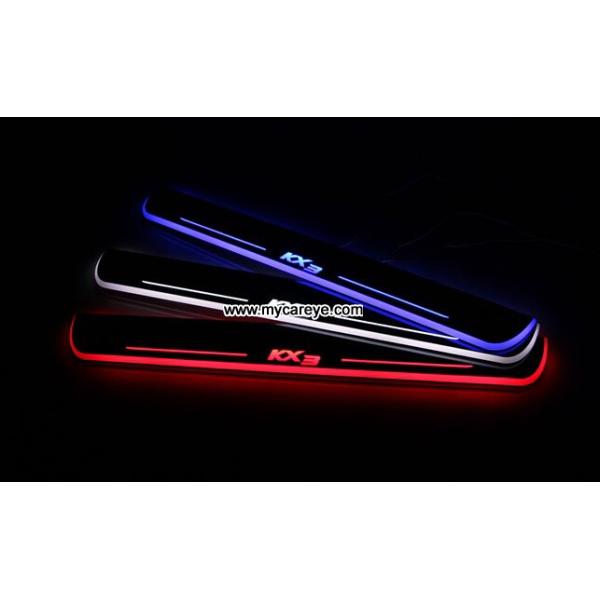 Kia KX3 Car accessory stainless steel scuff plate door sill plate light LED