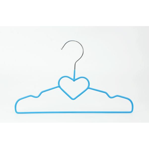 Heart-Shaped Notched Shoulders Eco Friendly Durable Chrome Wire Hangers