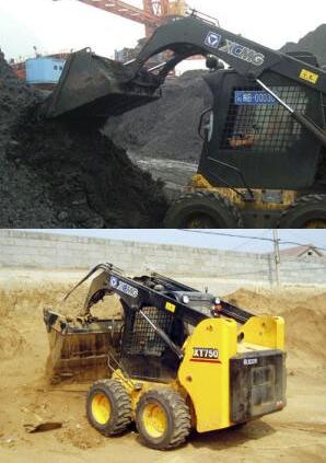 Road Maintenance Machinery Micro XT750 0.55m3 Bucket Skid Steer Loader