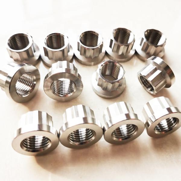 Universal Nuts 1/2-20 Thread 12 Point 9/16 Socket Size Titanium GR5 6AL-4V Year Universal Purpose for Replace/Repair 6AL-4V