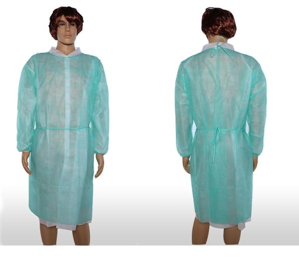Knitted Cuff Protective Isolation Gown Waterproof Elastic Disposable