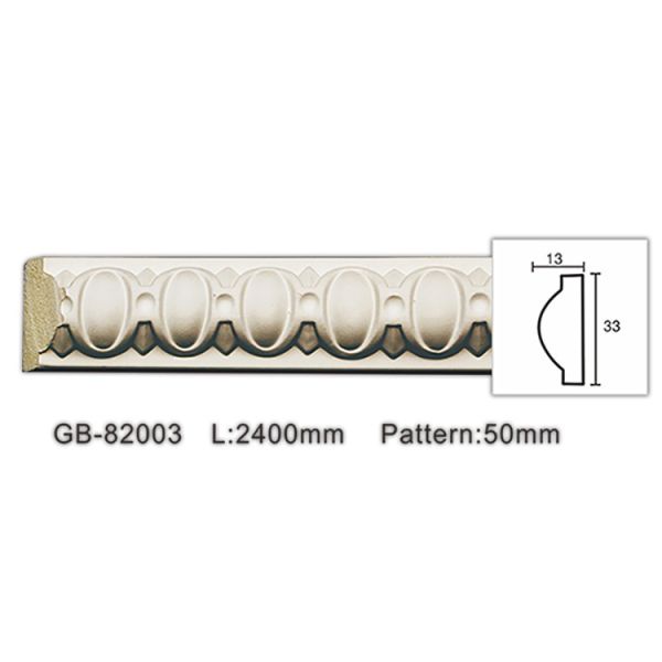 GB-82003 Hot-Sale Pu Foam Carved Fireproof Interior Cornice Mouldings For Church
