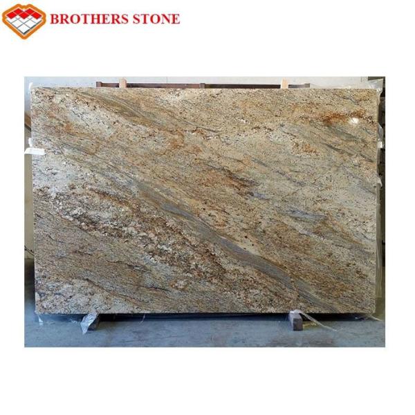 Natural Stone Kashmir Gold Granite Slab For Floor Tile Or Countertop