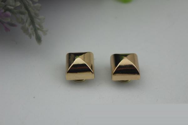 High end handbag decorative accessories gold 12 mm leather studs rivets with screws