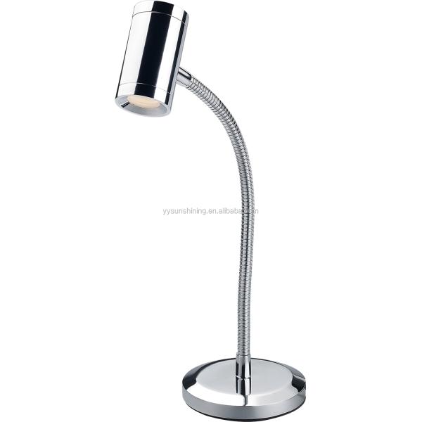 30000 Hours Working Time Chrome Plating Table Desk Lamp for Bedroom Office Living Room
