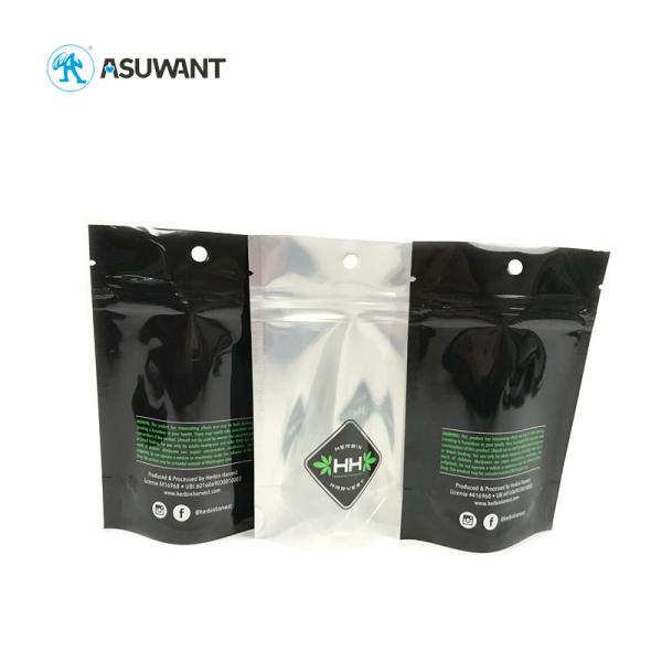 Mylar ensaca o Weed médico impermeável laminado k ensaca a prova do cheiro com janela transparente
