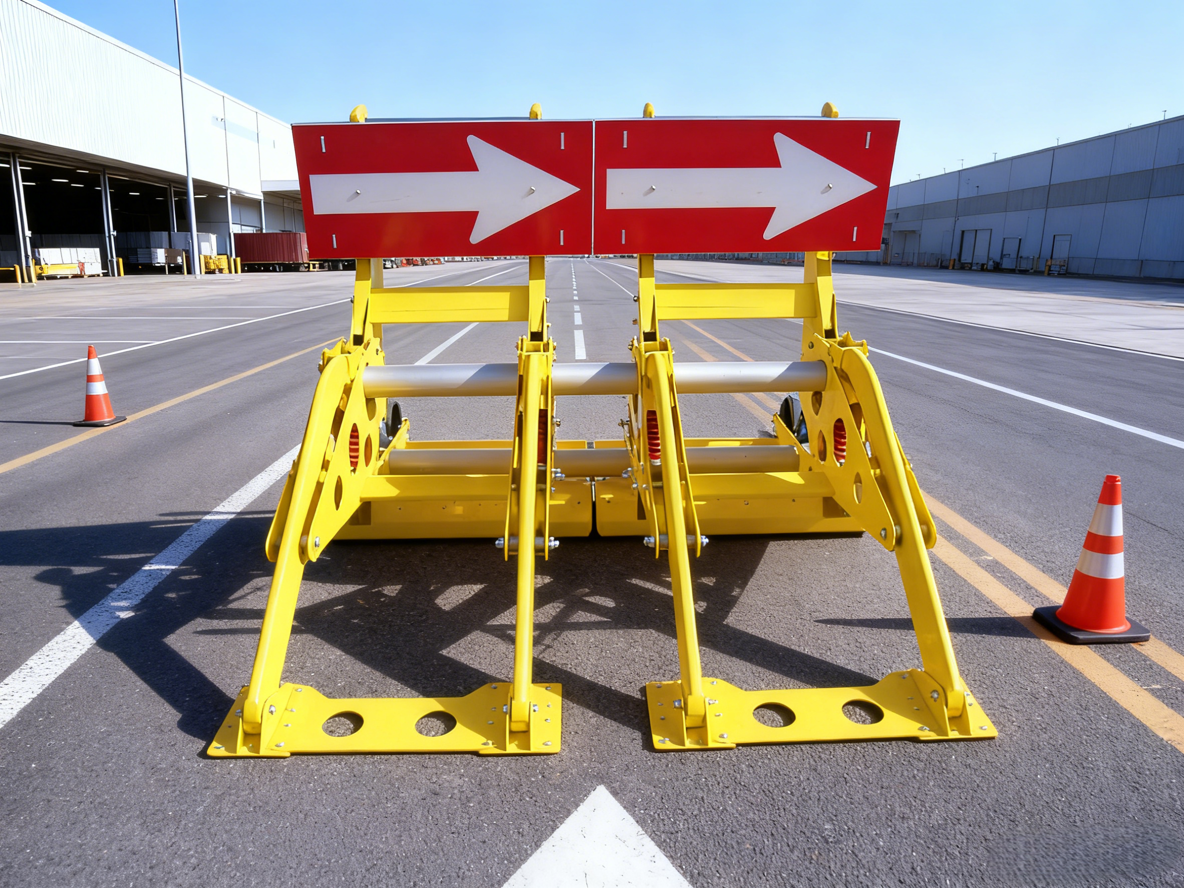 Vehicle Stopping Function Mobile Traffic Barriers Removable