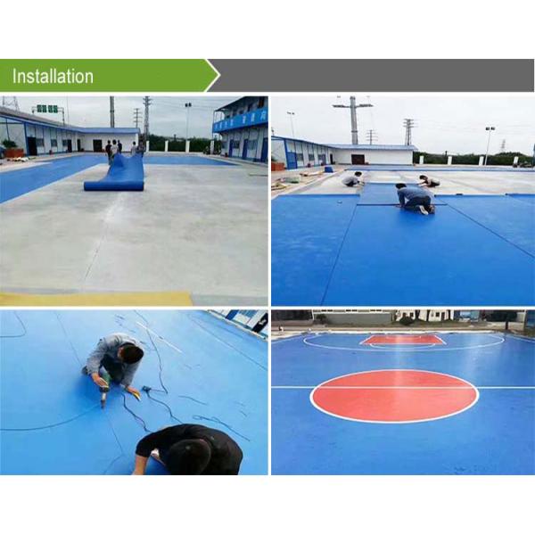 Зеленый настил винила ПВК спорт/крытый баскетбол справляясь 4.5мм до 7,2 Мм