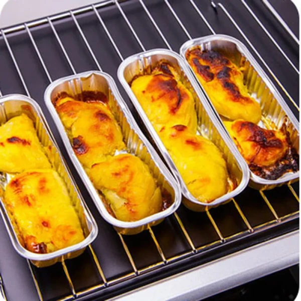 200ml Aluminum Foil Baking Cake Box for Cheese Dessert Bread Packaging Cup Disposable