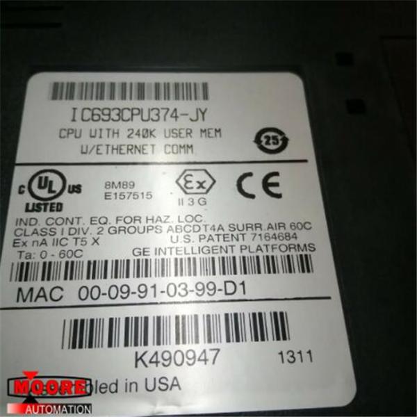 IC693CPU374-JY  GE  CPU Controller with Ethernet