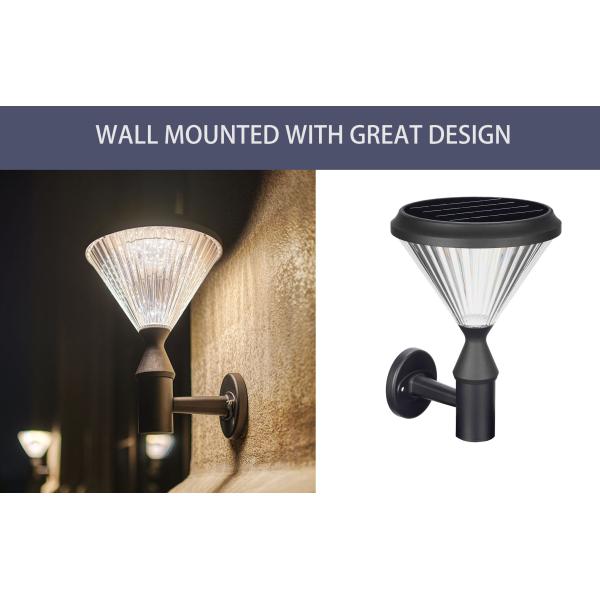 4.5W 3000K Solar LED Wall Lights IP65 Patent SMD2835 Aluminum