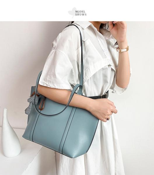High Value  Large Capacity Genuine Leather Tote Portable PU Shoulder Bag