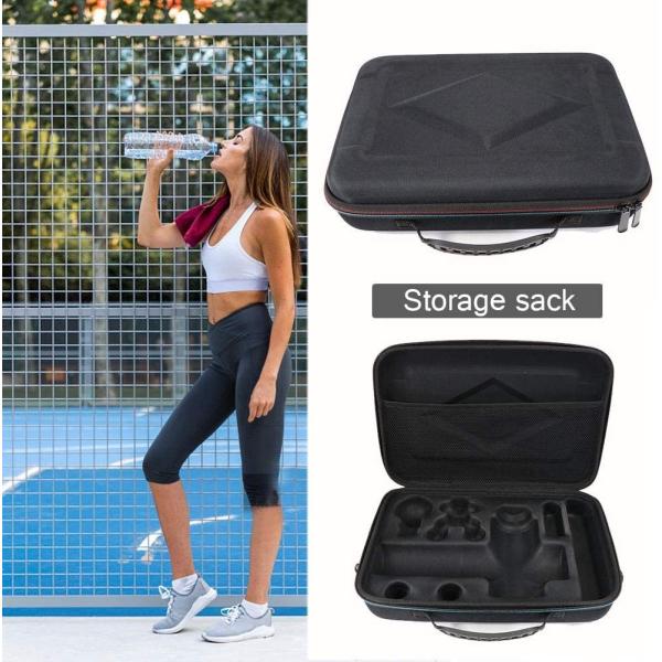 Thermoformed EVA Massage Gun Case , Zipper Hard Storage Carrying Case