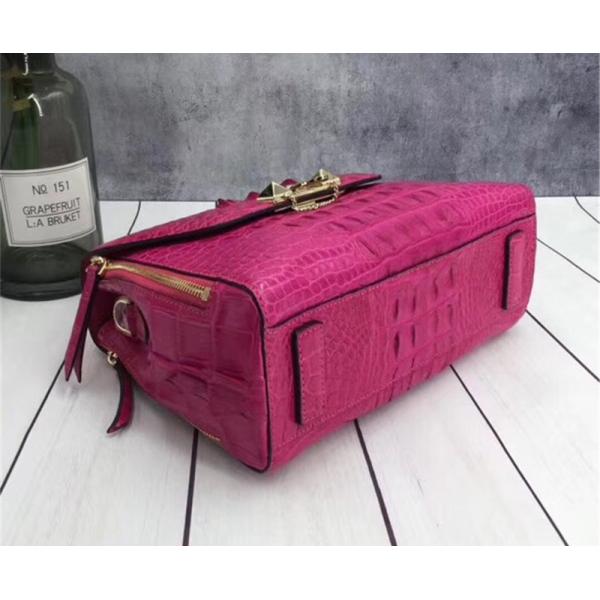 Exotic Genuine Crocodile Skin Woman Orange Purse Authentic Alligator Leather Lady Handbag Female Crossbody Shoulder Bag