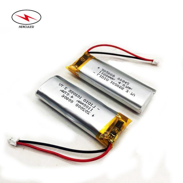 батарея 102055 Lipo полимера 3.7V 4.07wh 1100mAh для метра красоты