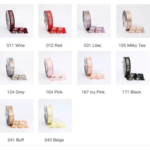 Розовой лента Grosgrain обруча подарка сатинировки 2.5cmX45Y золота розовой красной сделанная по образцу лентой