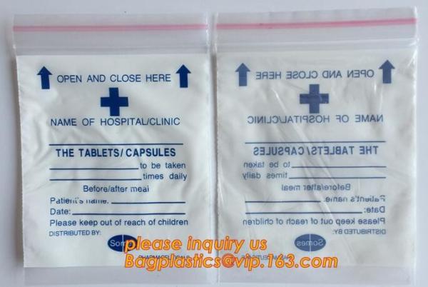 the zipper bag for medical use,zipper medical bags,medical trauma bag, Zipper Sealing Medical Packing Bag for Animal/ Me