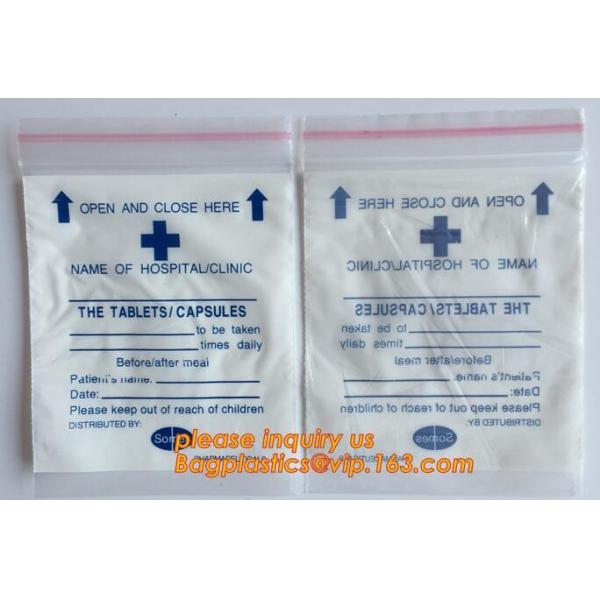 tablets pills packaging bag, poly medical dispenser k bag drug zipper bags reclosable bags, zipper bag medical min