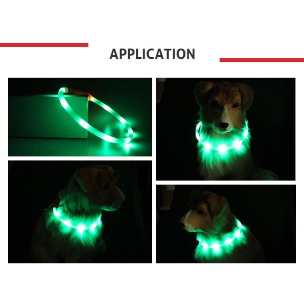 Silicon Waterproof USB Rechargeable Dog Collars That Light Up In The Dark
