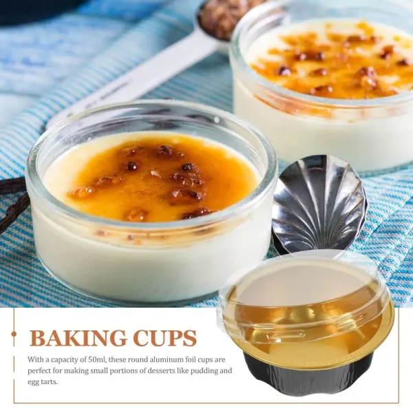 Baking Dishes Pans Type Au Gratin Dishes 100 Pcs Aluminum Foil Pans with Lids