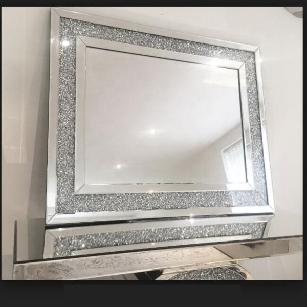 Glass LED Crystal Bedroom Wall Mirror Decorative Full Length Home Furniture