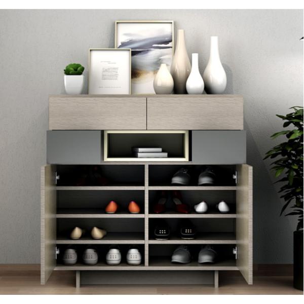 Plywood Slim Wooden Shoe Cabinet Rack Storage Modern Home Furniture 3 Tier