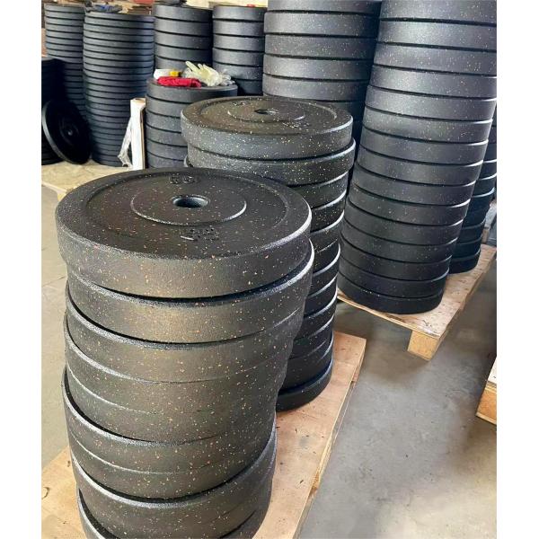 Color Dot Rubber Barbell Plate Home Gym Equipment Bumper Weight Plate