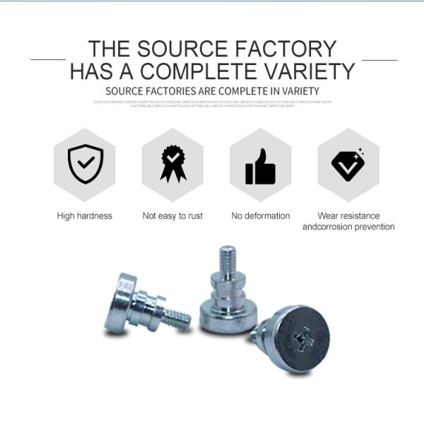 Vis spéciales à épaule vis à pas cylindrique non standard vis à étape avec finition zinc plaquée