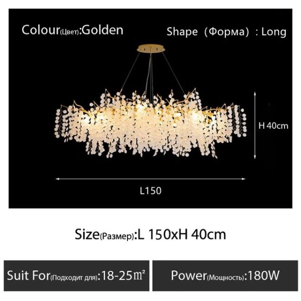Nordic Ceiling Crystal Chandelier Gold Luxury Pendant Light  （WH-AP-672）