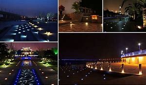 Glass Tempered LED Deck Lights / ABS International Outdoor Recessed Garden Lights