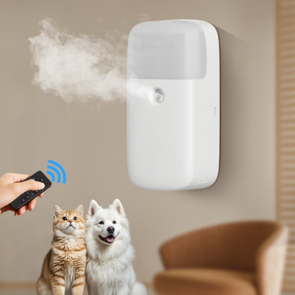 Remote Control Aroma Diffuser for Dogs Cats 35 dB Noise 2W Power Wall Mounted Hotel Household Pet Odor Air Deodorizer