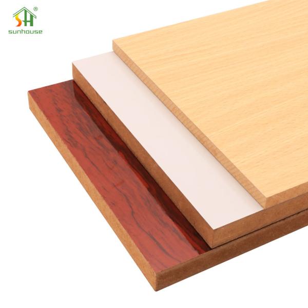Moisture Resistant Laminated MDF Melamine MDF Board for Interior Exterior