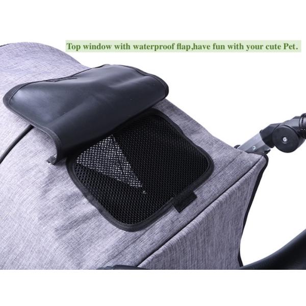 Fuentes lindas del animal doméstico de la carretilla del gris 600D Oxford de la tienda impermeable de aluminio del perro el 103x90x60cm