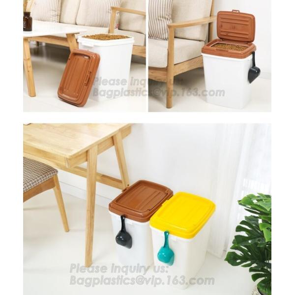 Dog Food Storage Container Large Airtight PET Food Container Measuring Cup 19lb/33qt Plastic Cat Dog Treat Containe