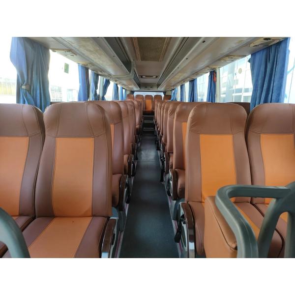 Used Travel Bus Yuchai Engine Double Doors 53 Seats 12 Meters Second Hand Zhongtong Bus LCK6125