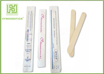 Medical Disposable Wooden Tongue Spatula , Mini Wooden Spatulas For Waxing