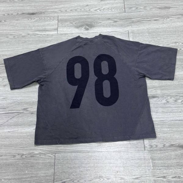 Wholesale 100% Cotton Heavyweight 300gsm Dropped Shoulder Oversized Cropped Design Print Pattern Acid Wash Men's Casual T-Shirt