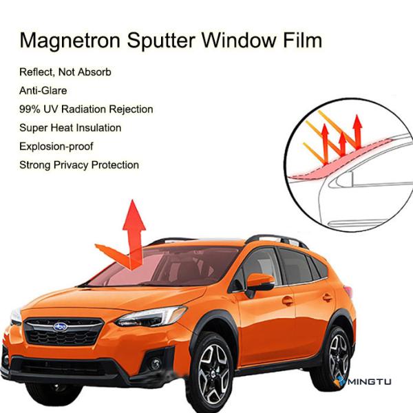 6.5mil High Reflective Magnetron Sputtering Film PET Window Tint Film 1.52x30m 7 Years