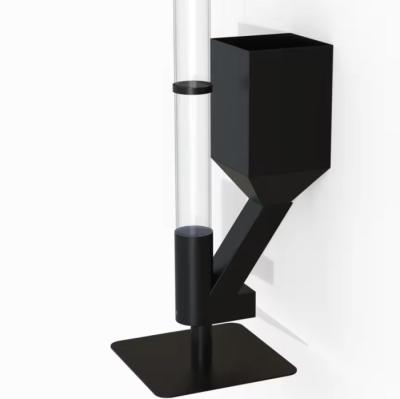 Outdoor Pellet Burning Stove Heater In Metal With Glass And Large Feed Opening