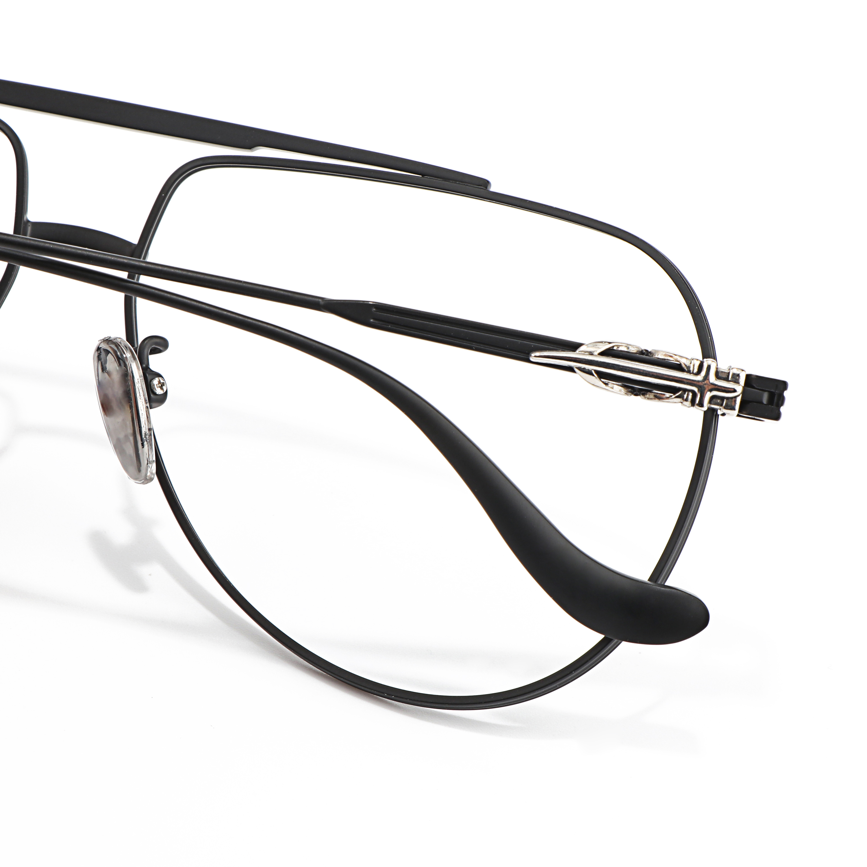 Latest Ultra Light Pure Titanium Optical Prescription Good Quality Double Glass Frame Motorcycle Medical Glasses Frame for Women