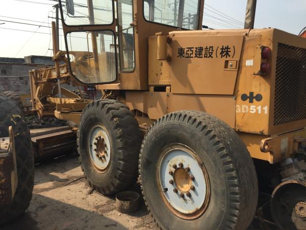 Used Komatsu GD511 Motor Grader 10T weight  S6D95L engine with Original Paint