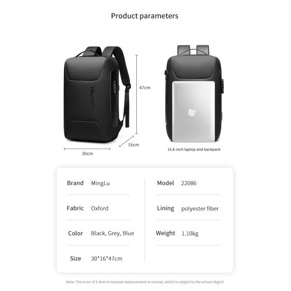 Vente à chaud de l'usine ordinateur portable personnalisé de l'école USB chargeur pour hommes ordinateur portable étanche anti-vol sac à dos pour hommes sac à dos ordinateur portable sac à dos