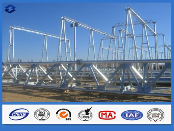 Hot Dip Galvanized Electricity Transmission Substation Structure Steel Pole
