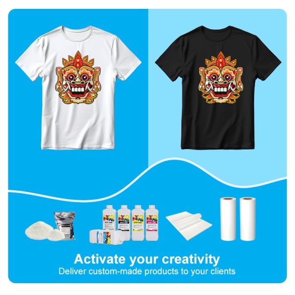 FCOLOR High Quality Sediment Free White DTF Ink None Sediment Ink Dtf for I3200 Xp600 4720 I1600 L18050 Printhead Print Head