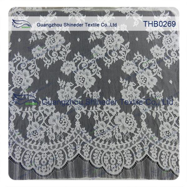 Countless flowers  3*1.5m size  100% nylon chantilly lace fabric for Wedding dress