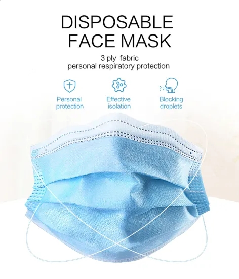 Safe Soft Medical Protective Mask , Disposable Mouth Mask Fluid Resistant