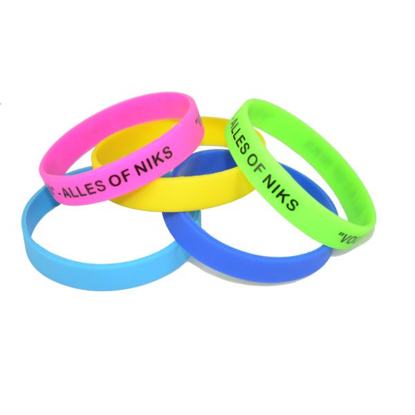 Sports Custom Made Eco Friendly Printed Silicone Wristbands Promotional