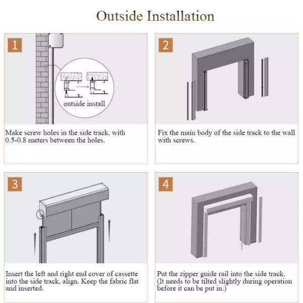 Сверхширокие наружные электрические ветровые жалюзи