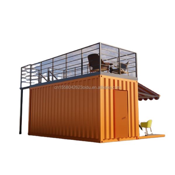 Modern 20 FT 40 FT Prefab Home Container Wooden Prefabricated Outdoor Restaurant Coffee Bar for Customized Color